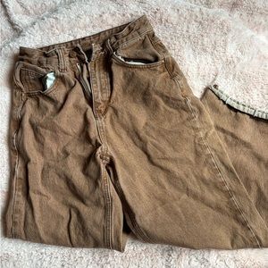 tan shein baggy jeans